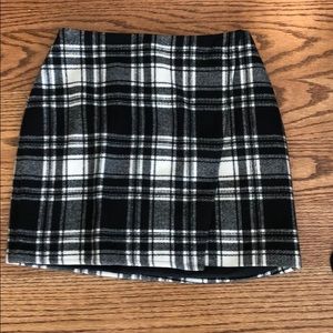 Black and White Plaid Hollister Skirt